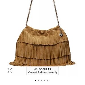 Tory Burch Suede Fringe 14" W